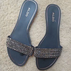Aldo thong rhinestone sandals